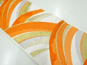 アンティーク　波に古典柄模様織出し袋帯（材料）